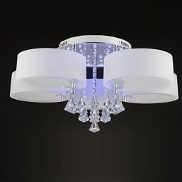 Designer Touch Decorative Remote Control Flush Mount Crystal Included Modern Contemporary