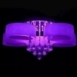 Designer Touch Decorative Remote Control Flush Mount Crystal Included Modern Contemporary