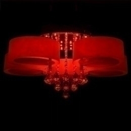 Designer Touch Decorative Remote Control Flush Mount Crystal Included Modern Contemporary