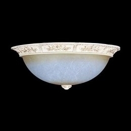 Designer Touch Decorative White Flush Mount Light Yellow White Glass Resin Pattern Carving European Classic