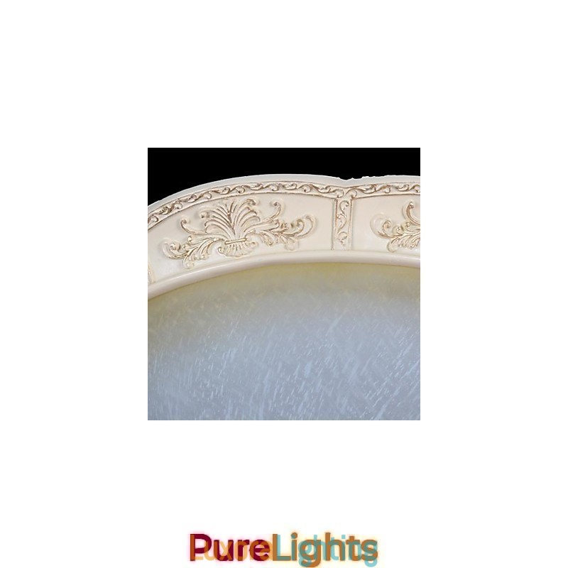 Designer Touch Decorative White Flush Mount Light Yellow White Glass Resin Pattern Carving European Classic
