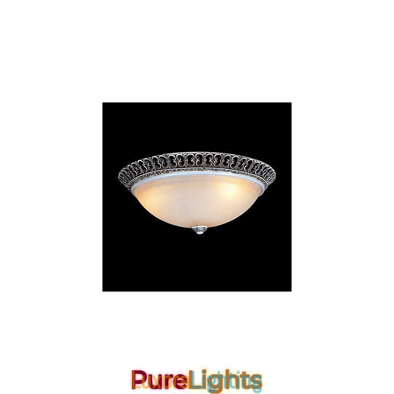 Designer Touch Decorative Dark Brown Flush Mount Light Glass Resin Pattern Carving European Classic