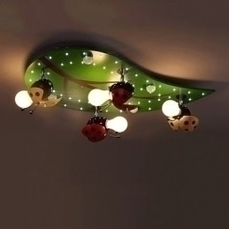 Designer Touch Decorative Flush Mount Modern Contemporary Wood Bamboo