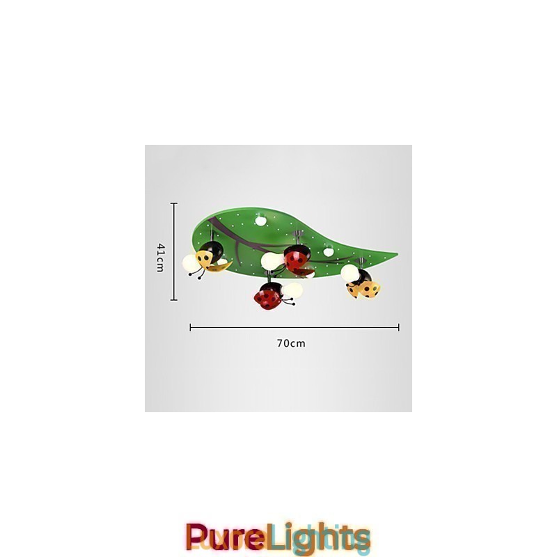 Designer Touch Decorative Flush Mount Modern Contemporary Wood Bamboo