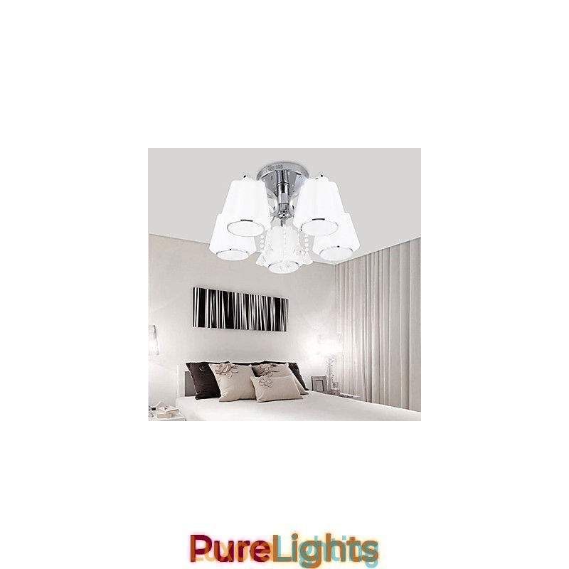 Designer Touch Decorative Flush Mount Crystal Modern Contemporary Glass