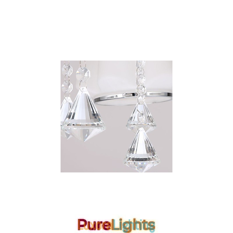 Designer Touch Decorative Flush Mount Crystal Modern Contemporary Glass