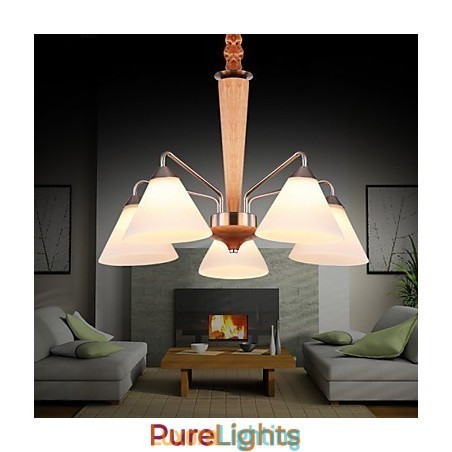 Designer Touch Decorative Flush Mount Mini Style Modern Contemporary Wood Bamboo