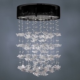 Designer Touch Decorative Modern Semi Flush Mount with 3 Lights Butterfly Featured Shade