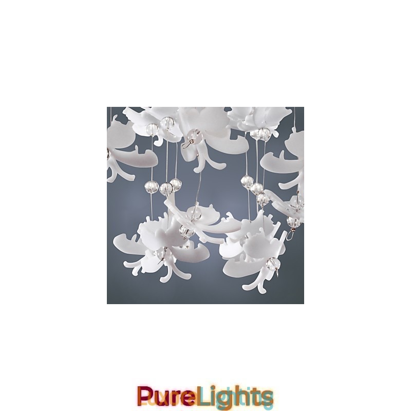 Designer Touch Decorative Modern Semi Flush Mount with 3 Lights Butterfly Featured Shade