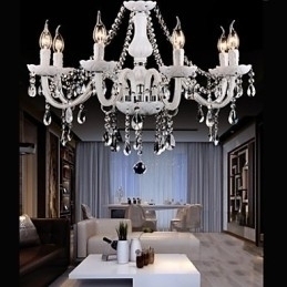 Designer Touch Decorative Chandelier Crystal Modern 6 Lights Contemporary Glass