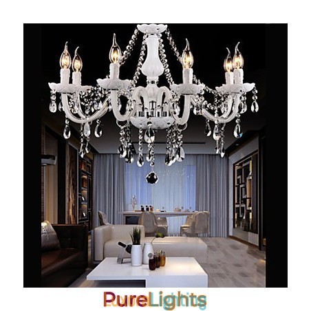 Designer Touch Decorative Chandelier Crystal Modern 6 Lights Contemporary Glass
