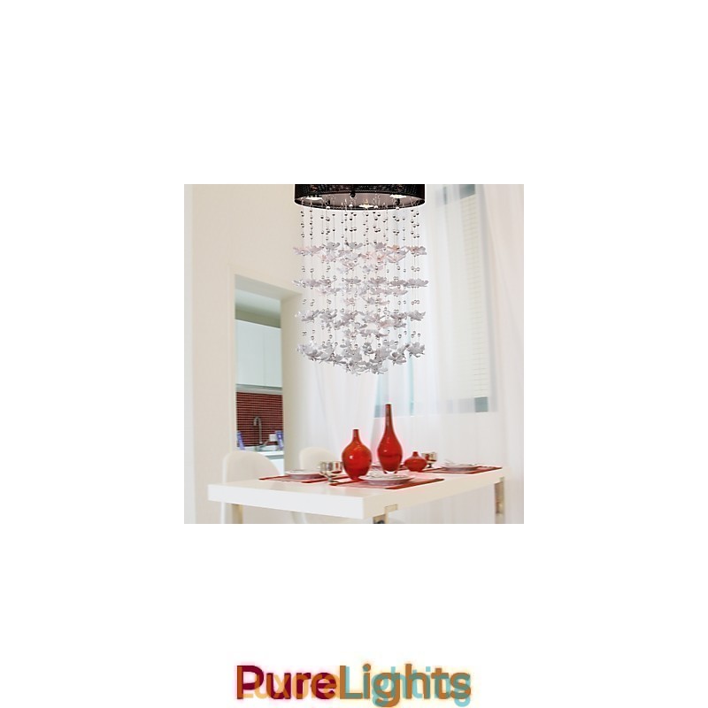 Designer Touch Decorative Modern Semi Flush Mount with 3 Lights Butterfly Featured Shade