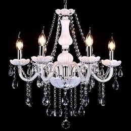 Designer Touch Decorative Chandelier Crystal Modern 6 Lights Contemporary Glass
