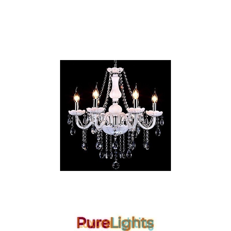 Designer Touch Decorative Chandelier Crystal Modern 6 Lights Contemporary Glass