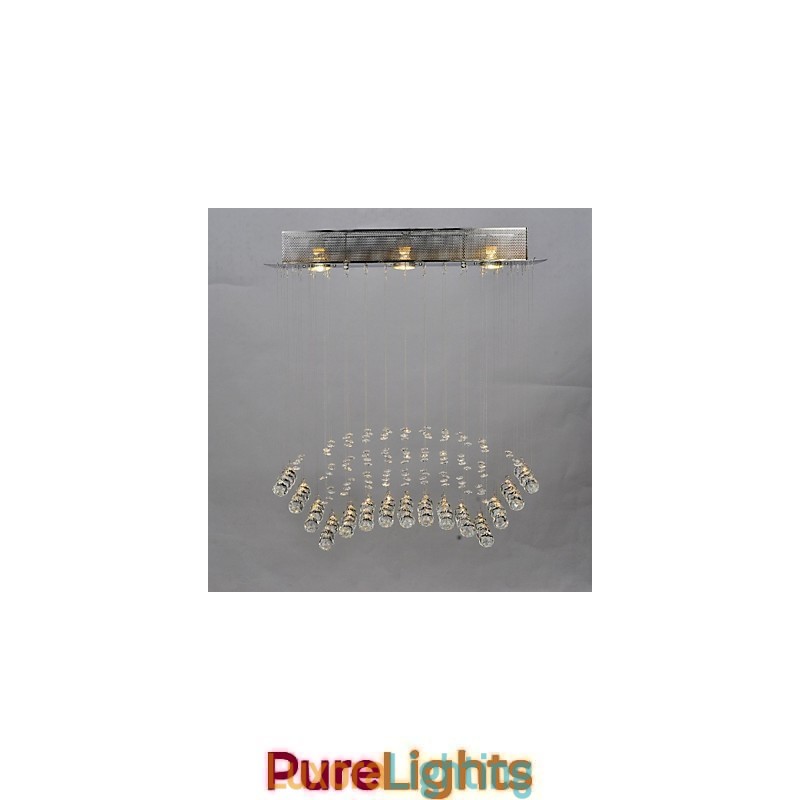 Designer Touch Decorative Traditional Classic Crystal Chrome Metal Flush Mount