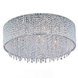 Designer Touch Decorative Crystal Flush Mount with 10 Lights