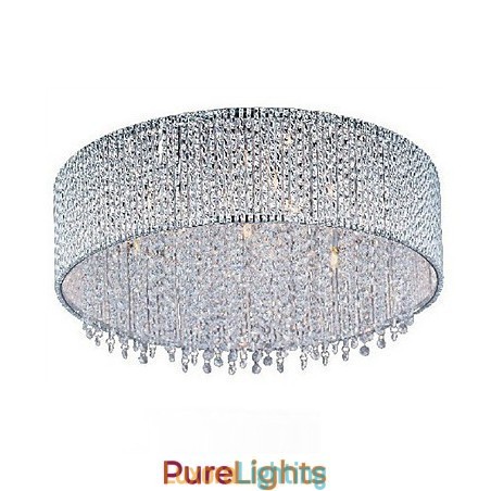 Designer Touch Decorative Crystal Flush Mount with 10 Lights