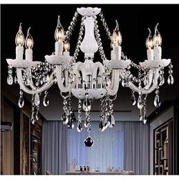 Designer Touch Decorative Chandelier Crystal Modern 8 Lights Contemporary Glass