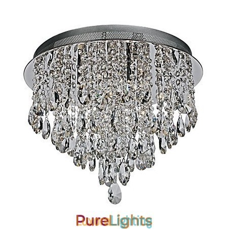Designer Touch Decorative Modern Contemporary Crystal Chrome Crystal Flush Mount