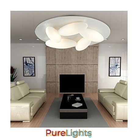 Designer Touch Decorative Modern Flush Mount with 5 Lights (G9 Bulb Base)