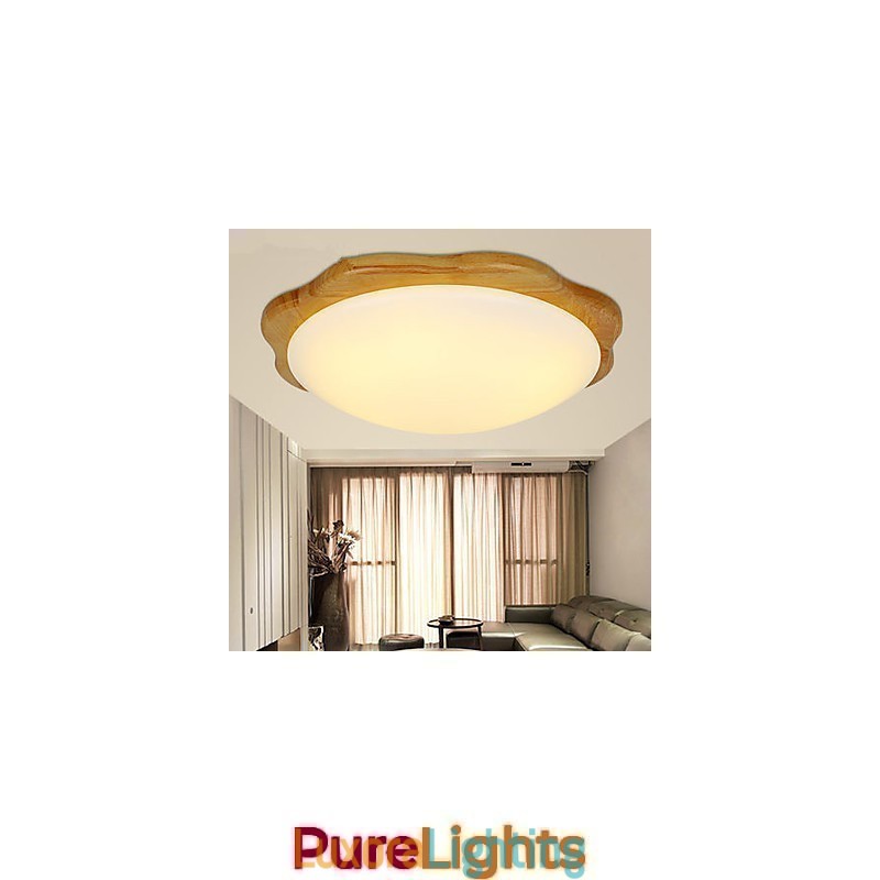 Designer Touch Decorative Flush Mount Traditional Classic Wood Bamboo