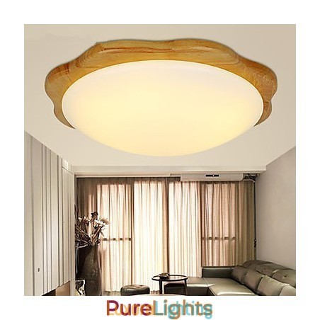 Designer Touch Decorative Flush Mount Traditional Classic Wood Bamboo