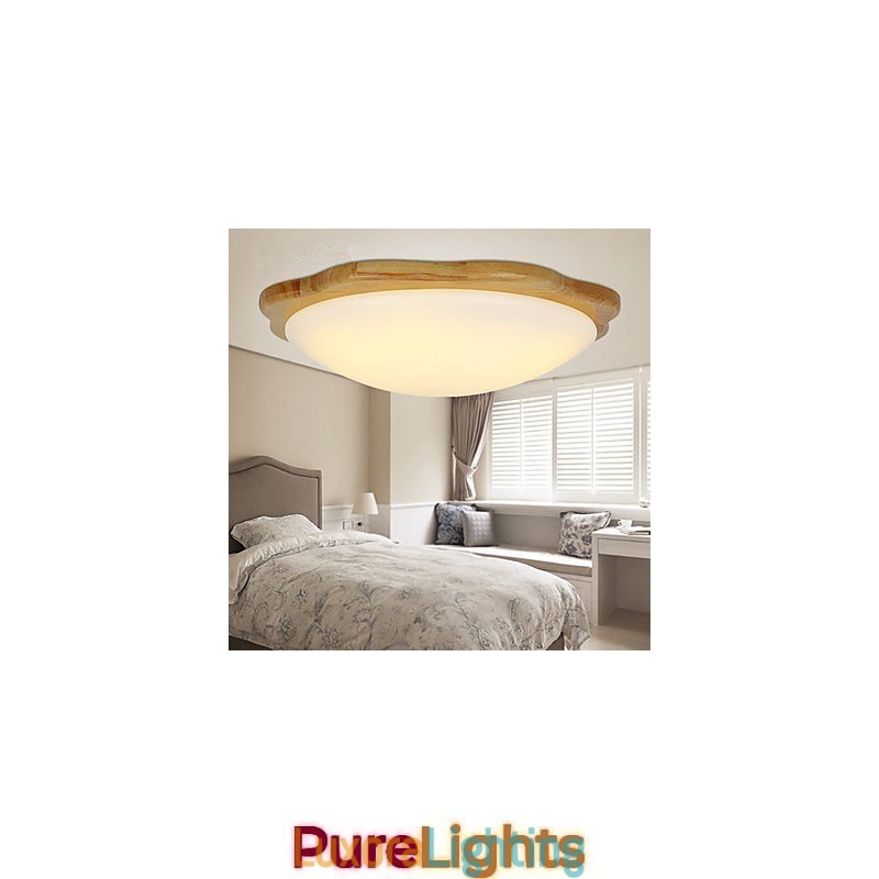 Designer Touch Decorative Flush Mount Traditional Classic Wood Bamboo