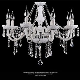 Designer Touch Decorative Chandelier Crystal Modern 8 Lights Contemporary Glass