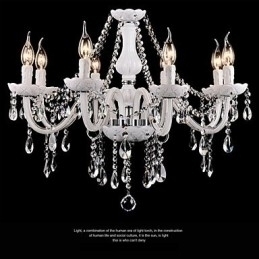 Designer Touch Decorative Chandelier Crystal Modern 8 Lights Contemporary Glass