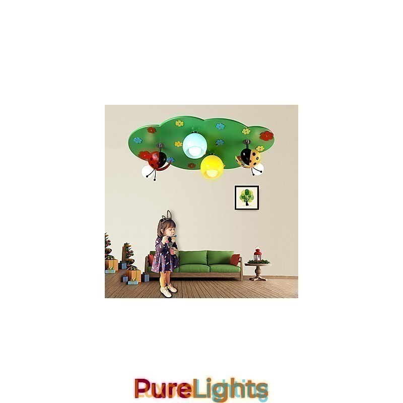 Designer Touch Decorative Flush Mount Modern Contemporary Wood Bamboo