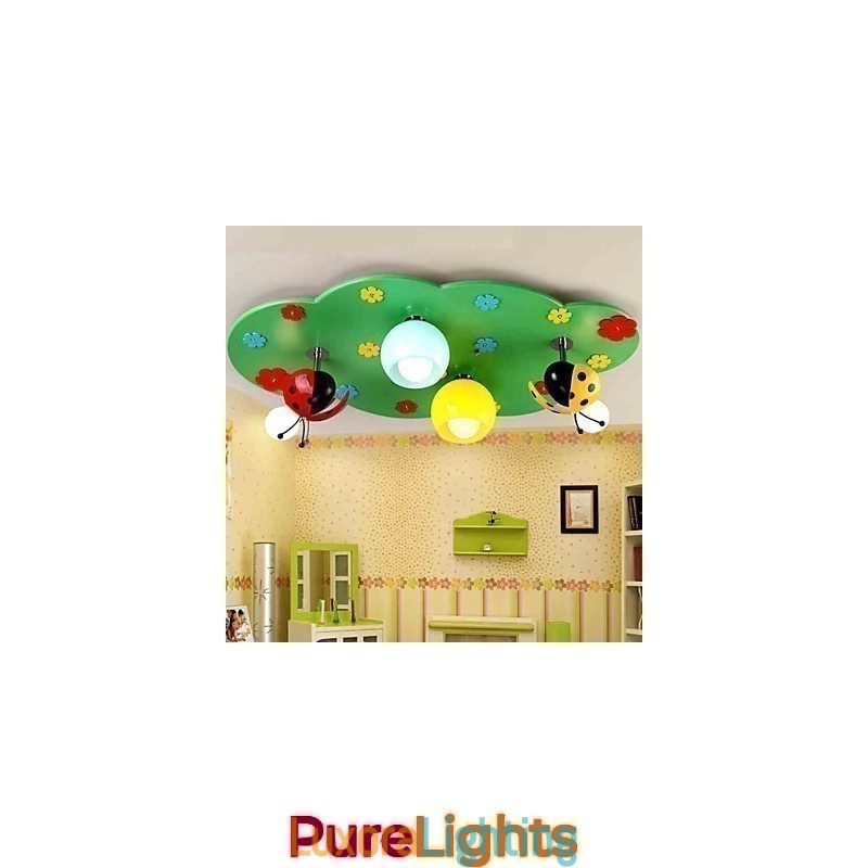 Designer Touch Decorative Flush Mount Modern Contemporary Wood Bamboo