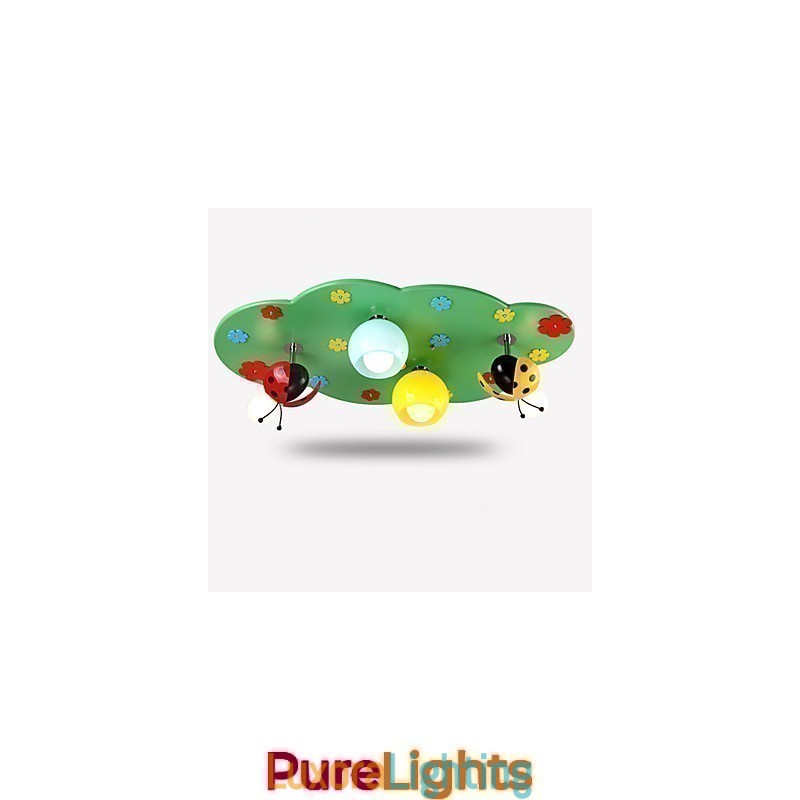 Designer Touch Decorative Flush Mount Modern Contemporary Wood Bamboo