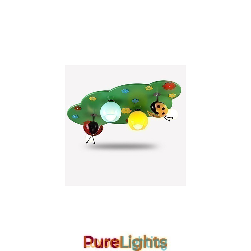 Designer Touch Decorative Flush Mount Modern Contemporary Wood Bamboo