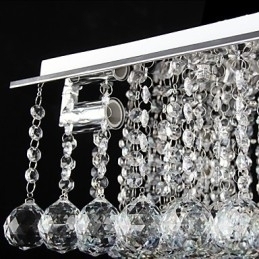 Designer Touch Decorative Modern Contemporary Crystal Electroplated Metal Flush Mount
