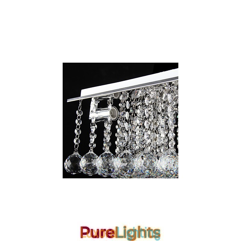 Designer Touch Decorative Modern Contemporary Crystal Electroplated Metal Flush Mount