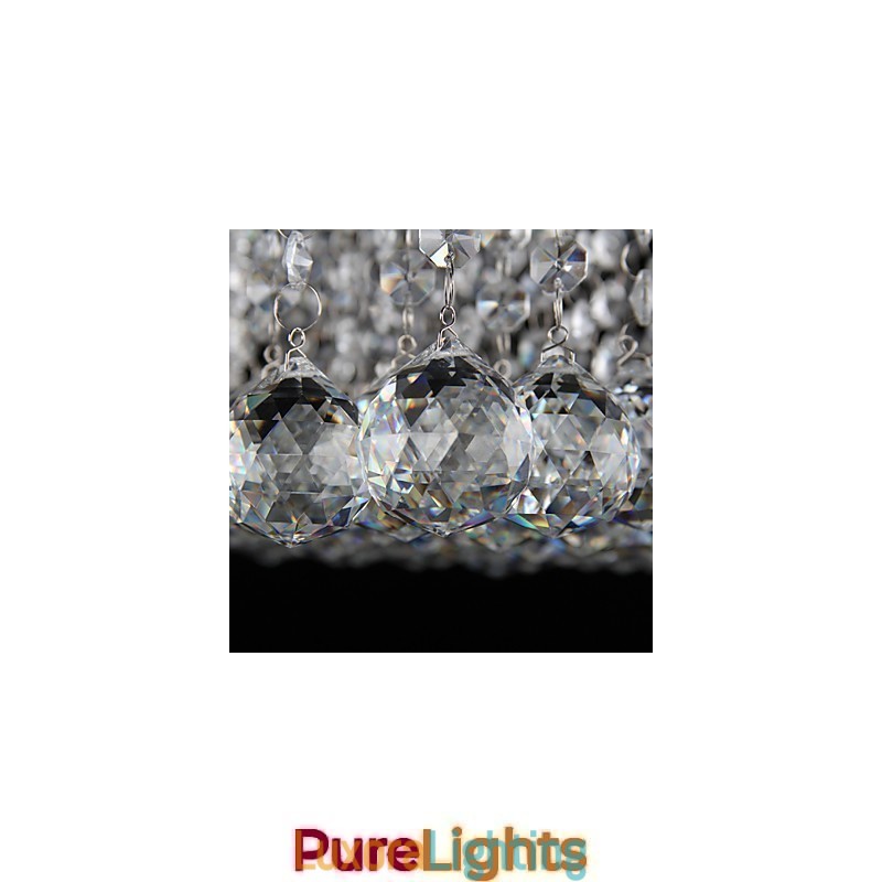 Designer Touch Decorative Modern Contemporary Crystal Electroplated Metal Flush Mount