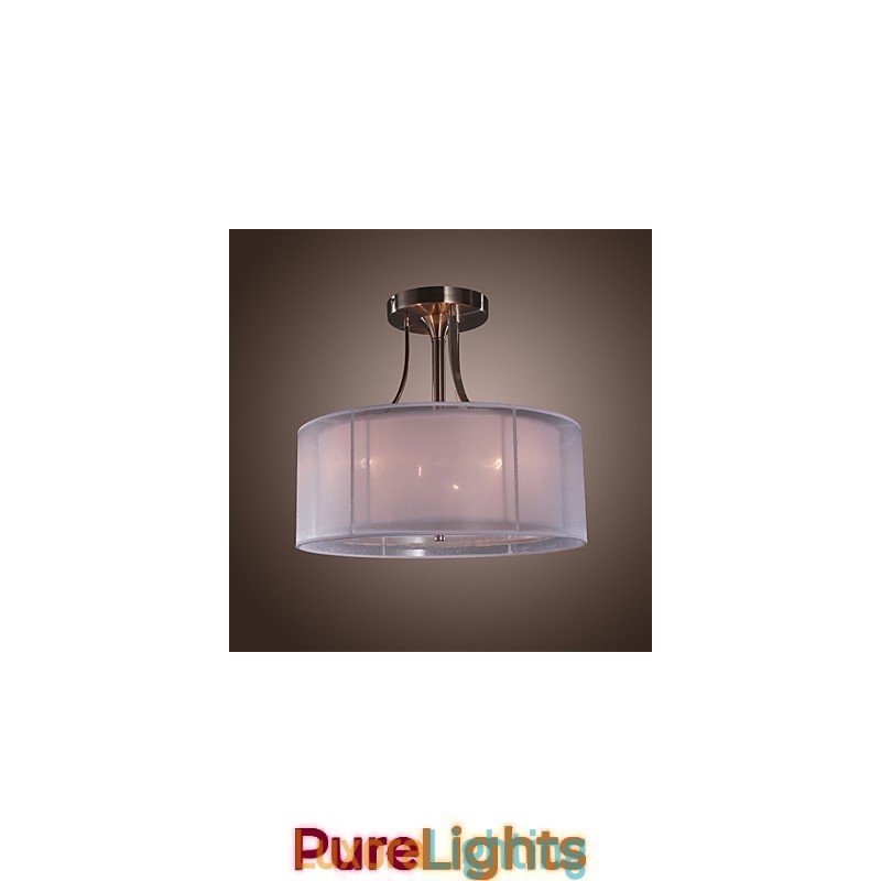 Designer Touch Decorative Modern Acrylic Flush Mount with 3 Lights Cylinder Design