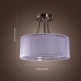 Designer Touch Decorative Modern Acrylic Flush Mount with 3 Lights Cylinder Design