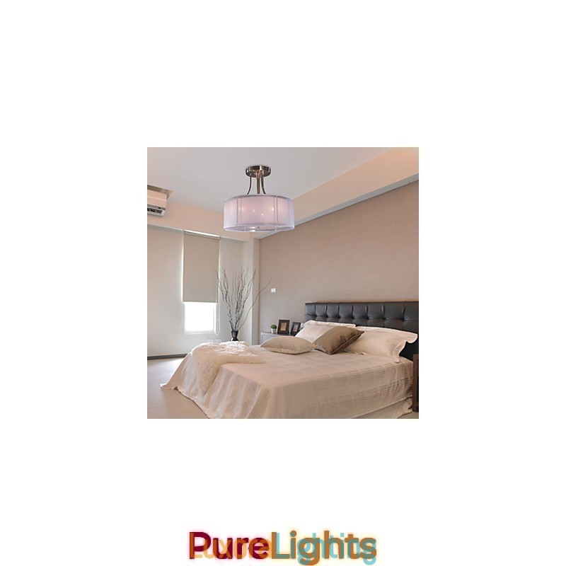 Designer Touch Decorative Modern Acrylic Flush Mount with 3 Lights Cylinder Design