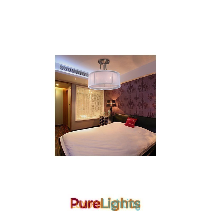 Designer Touch Decorative Modern Acrylic Flush Mount with 3 Lights Cylinder Design