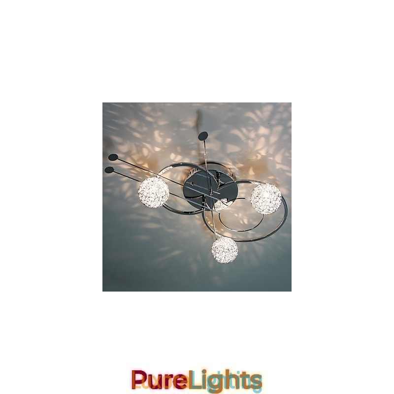 Designer Touch Decorative Modern Contemporary Electroplated Flush Mount