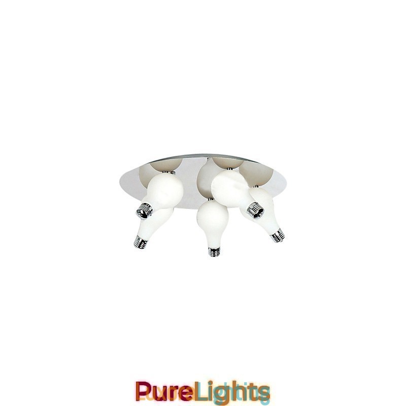 Designer Touch Decorative Modern Flush Mount with 5 Lights in Round (G4 Bulb Base)