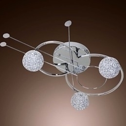 Designer Touch Decorative Modern Contemporary Electroplated Flush Mount