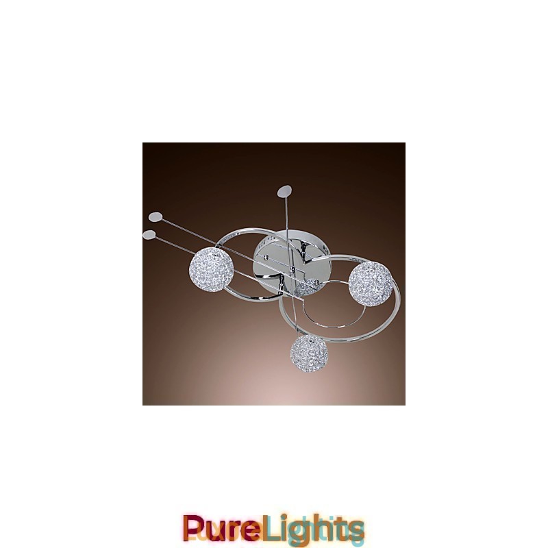 Designer Touch Decorative Modern Contemporary Electroplated Flush Mount