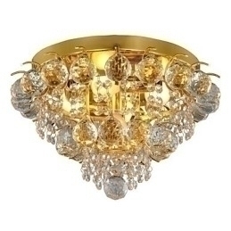 Designer Touch Decorative Modern Crystal Flush Mount with 5 Lights