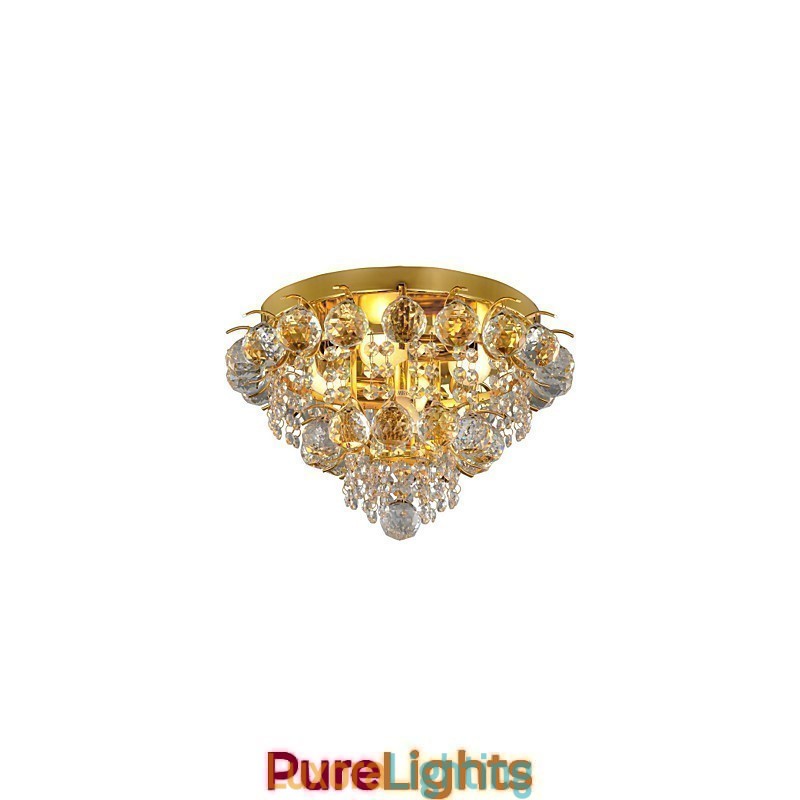 Designer Touch Decorative Modern Crystal Flush Mount with 5 Lights