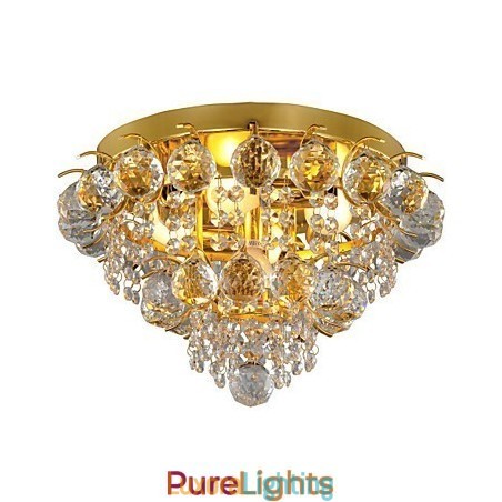 Designer Touch Decorative Modern Crystal Flush Mount with 5 Lights