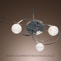 Designer Touch Decorative Modern Contemporary Electroplated Flush Mount