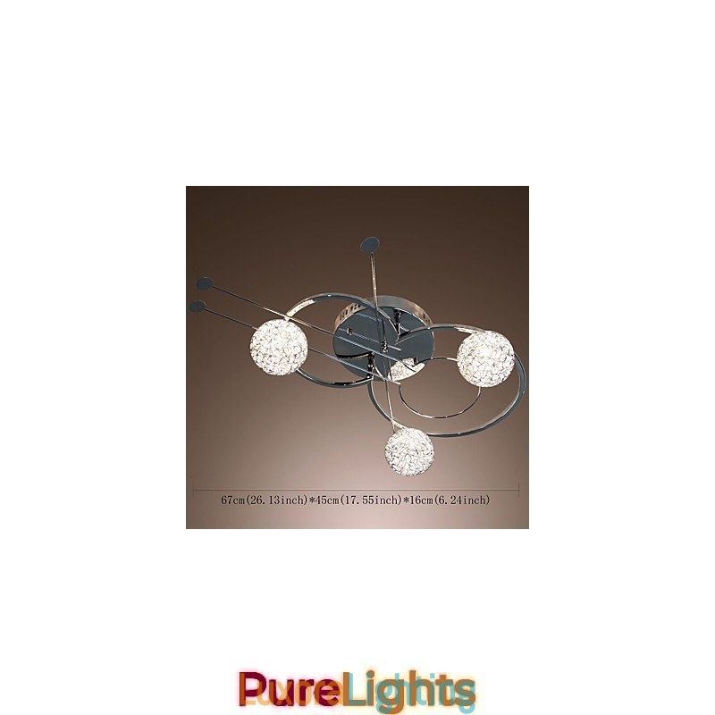 Designer Touch Decorative Modern Contemporary Electroplated Flush Mount