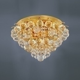 Designer Touch Decorative Modern Crystal Flush Mount with 5 Lights